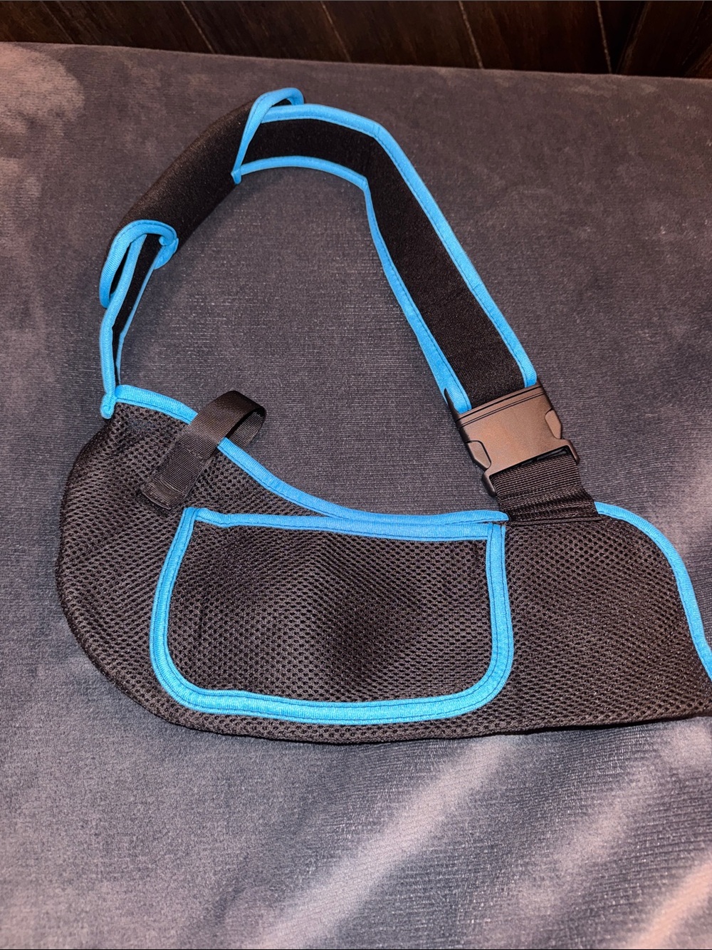 Black and Blue Mesh Sling for Kids - Unisex